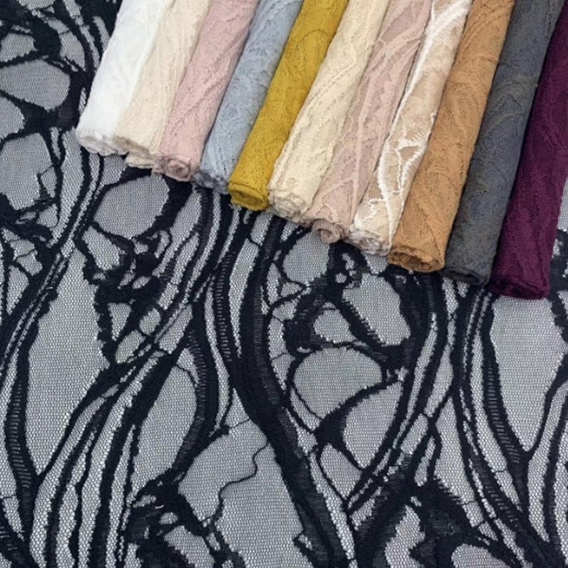 Lace Fabric Dress Bridal Nylon Warp Knit for Women's Wear Wholesale Su 11